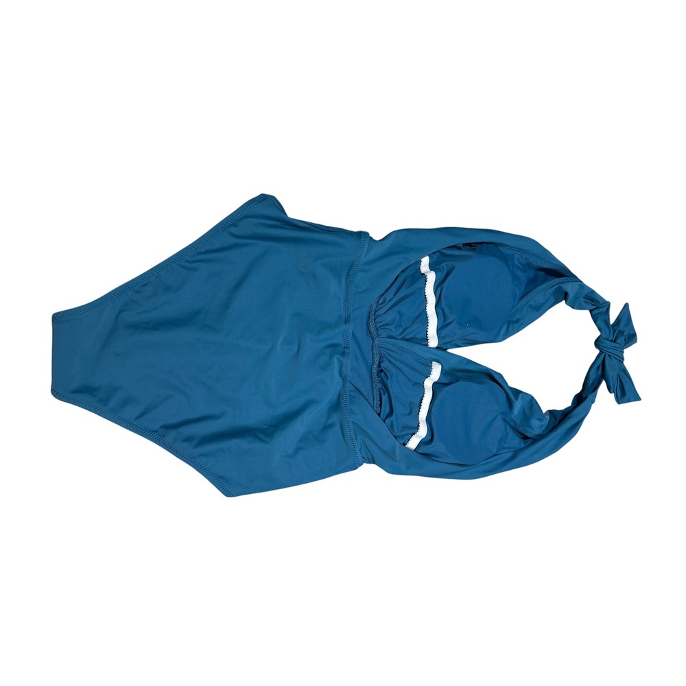 Cupshe Womens Teal Blue Halter V-Neck One Piece Swimsuit Size S New With Tags - Picture 6 of 11